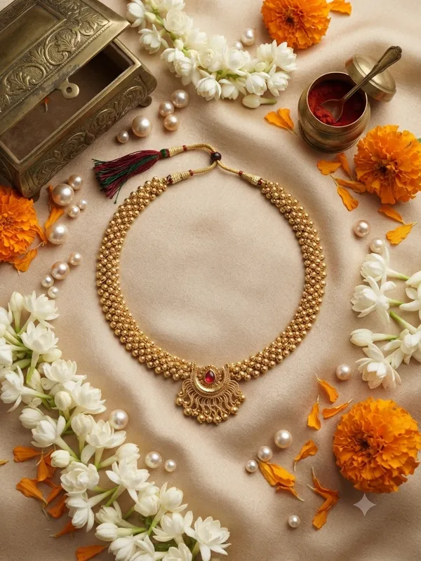 Traditional_Maharashtrian_Gold-Plated_Beaded_Choker_Necklace_with_Ruby_Stone_Pendant_|_Ethnic_Necklace_for_Wedding,_Festive_&_Traditional_Wear