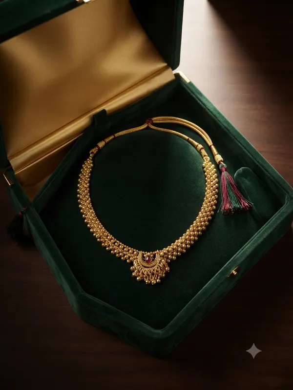 Traditional_Maharashtrian_Gold-Plated_Beaded_Choker_Necklace_with_Ruby_Stone_Pendant_|_Ethnic_Necklace_for_Wedding,_Festive_&_Traditional_Wear
