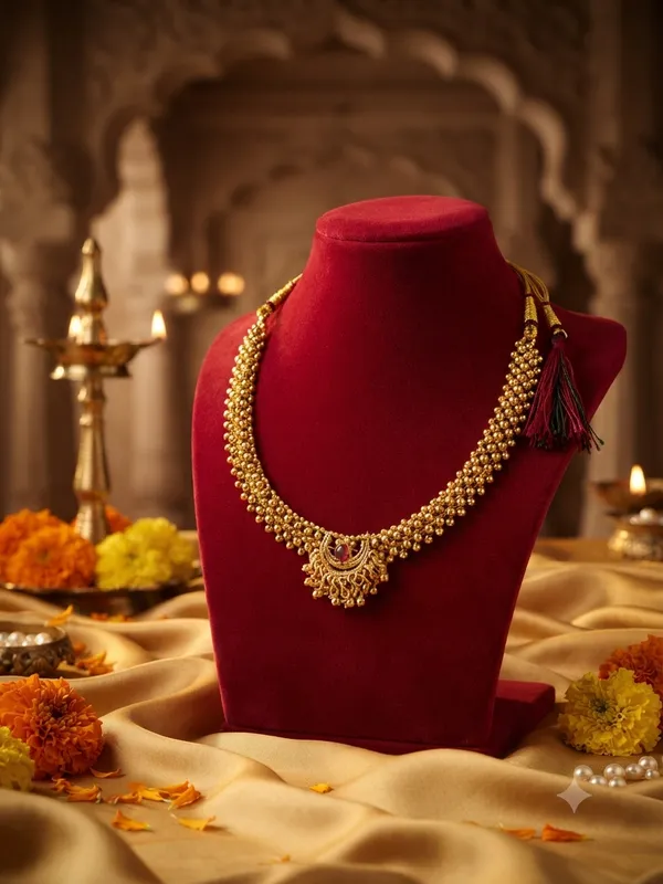 Traditional_Maharashtrian_Gold-Plated_Beaded_Choker_Necklace_with_Ruby_Stone_Pendant_|_Ethnic_Necklace_for_Wedding,_Festive_&_Traditional_Wear