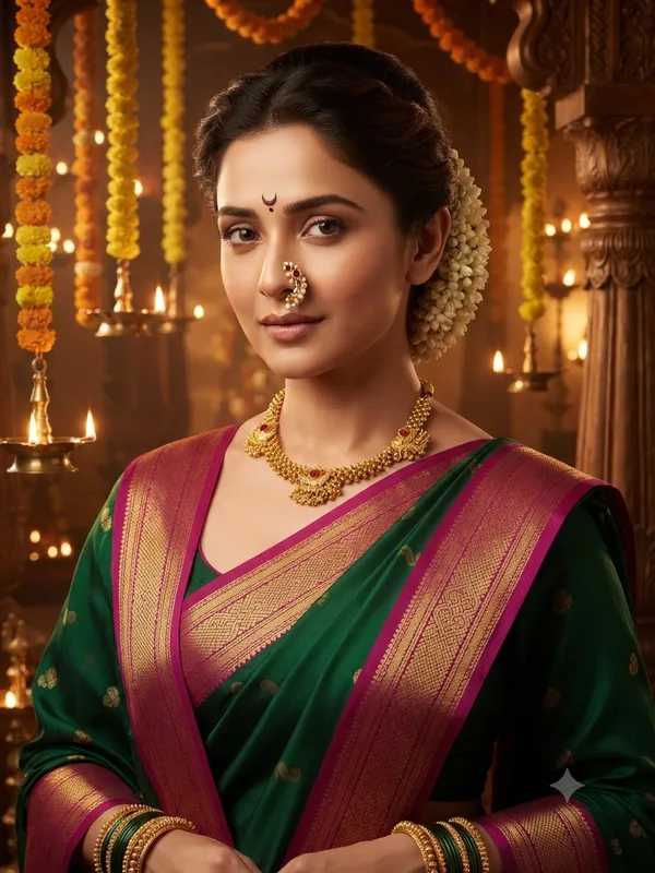 Traditional_Maharashtrian_Gold-Plated_Beaded_Choker_Necklace_with_Triple_PENDAL_CHAAND_Motif_|_Ethnic_Wedding_&_Festive_Jewellery_for_Women