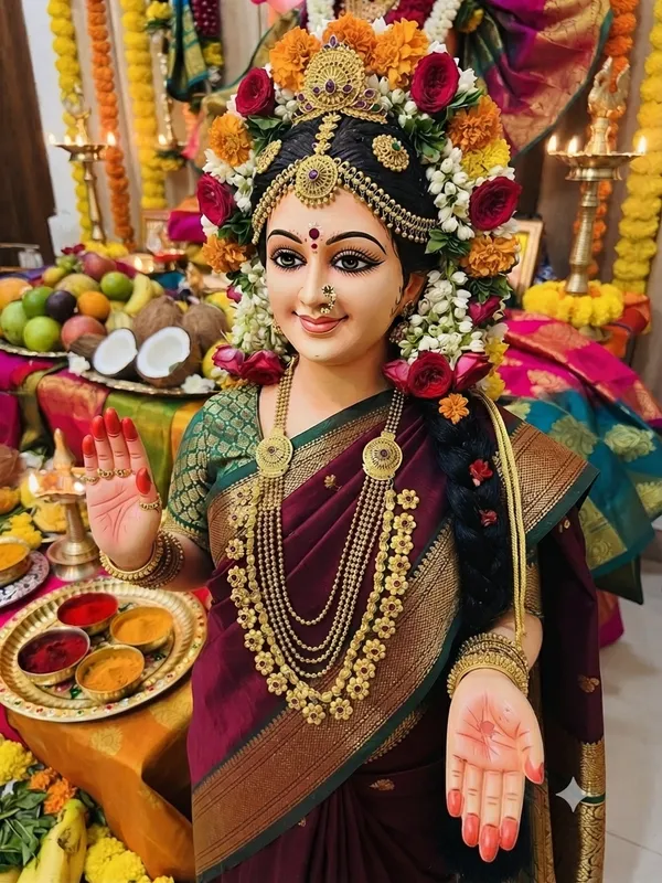 Traditional_Temple_Haar_for_Ganesh_&_Gauri_Idol_|_10_Inch_Decorative_Mala_with_Ruby-Green_Floral_Design_|_Jewellery_for_2-4_Ft_Ganesh_Idols