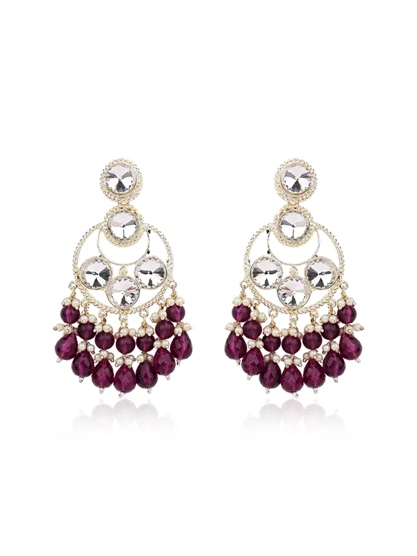 Wine_Coloured_Pearl_Chandbali_Earrings