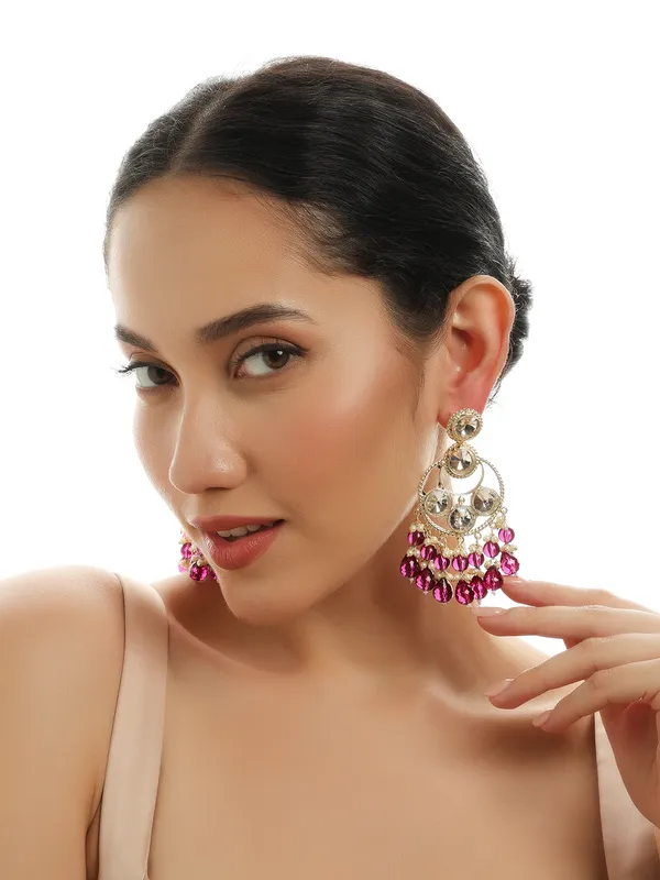 Wine_Coloured_Pearl_Chandbali_Earrings