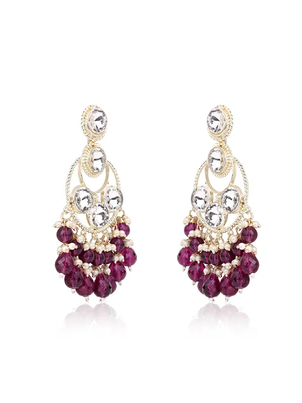 Wine_Coloured_Pearl_Chandbali_Earrings