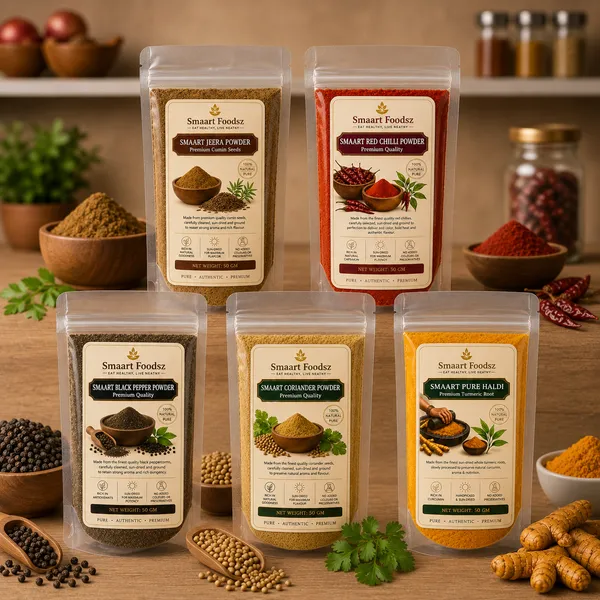 Premium_Quality_Coriander_Powder,_Red_Chilli_Powder,_Black_Pepper,_Jeera_Powder_And_Pure_Haldi_-_Pack_Of_10
