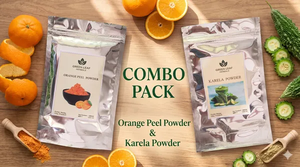 Karela_Bitter_Gourd_Herbal_Powder_+_Orange_Peel_Powder_Vitamin_C_Brightening_Combo_Set