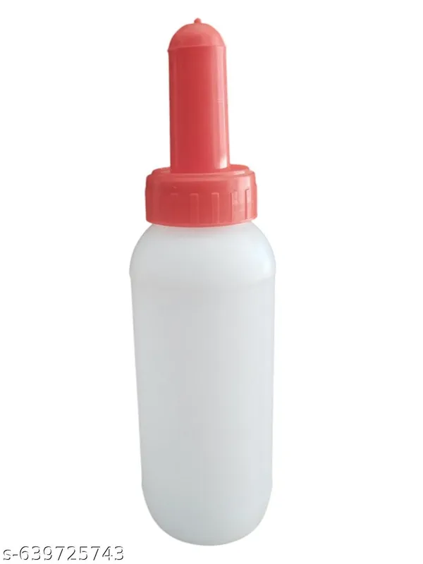 White_&_Red_Food_Grade_Plastic_Calf_Feeding_Bottle_With_Nipple