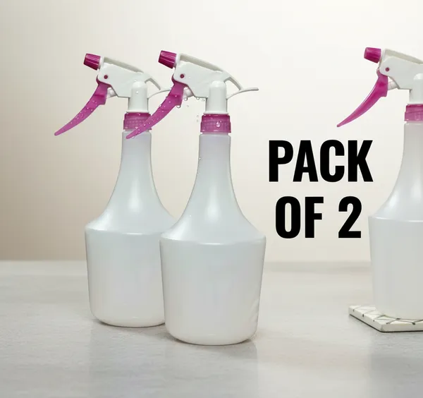 White_&_Pink_Plastic_Trigger_Spray_Bottle_(Pack_Of_2)