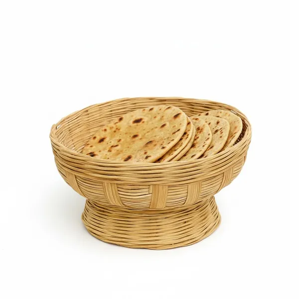 Brown_Bamboo_Cane_Handwoven_Pedestal_Base_Roti_Basket