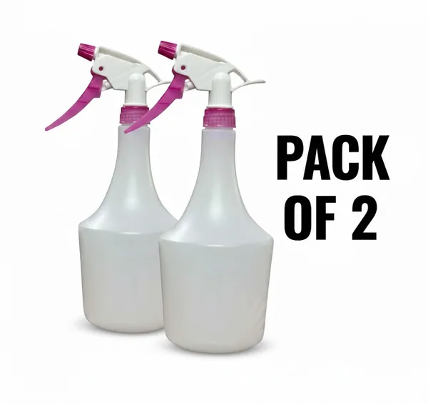 White_&_Pink_Plastic_Trigger_Spray_Bottle_(Pack_Of_2)