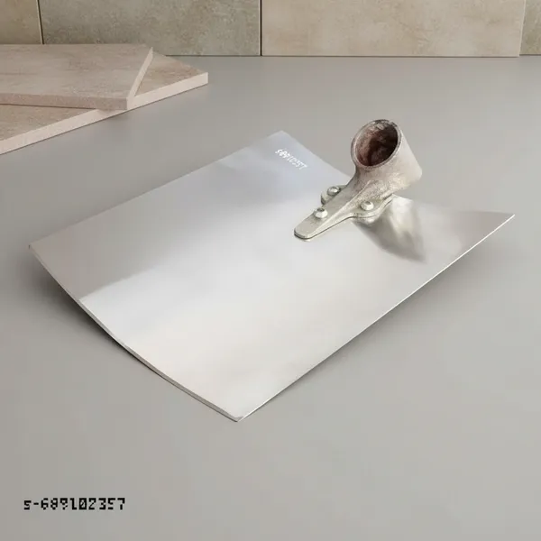Silver_&_Brown_Stainless_Steel_Wooden_Handle_Plastering_Trowel