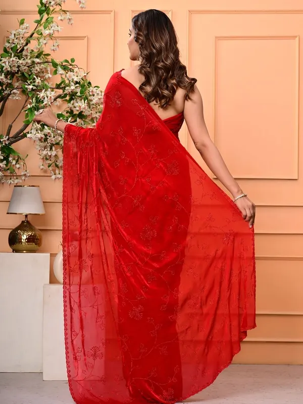 Elegant_Red_Georgette_Saree_With_All_Over_Swarovski_Jaal_Work_Lightweight_Designer_Party_Wedding_Wear_Saree_Red