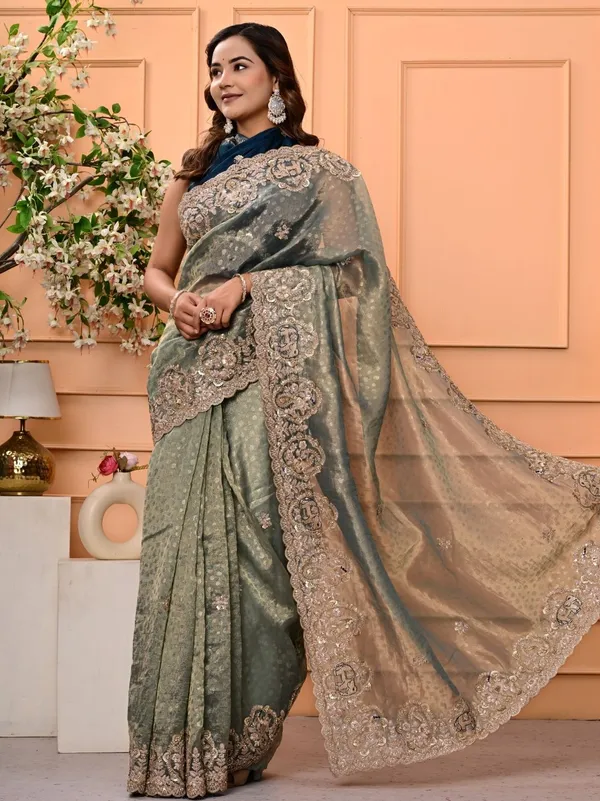 Kanjipuram_Silk_Saree_With_Marodi_Kardana_Sequence_Work_Grand_Wedding_Festive_Wear_Green