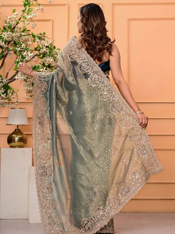 Kanjipuram_Silk_Saree_With_Marodi_Kardana_Sequence_Work_Grand_Wedding_Festive_Wear_Green