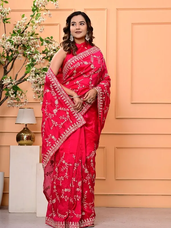 Premium_Teal_Green_Pure_H_O_Silk_Saree_With_Gotta_Patti_Sequence_Marodi_Work_Wedding_Festive_Wear_Red