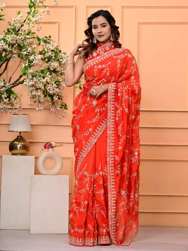 Premium_Teal_Green_Pure_H_O_Silk_Saree_With_Gotta_Patti_Sequence_Marodi_Work_Wedding_Festive_Wear_Red