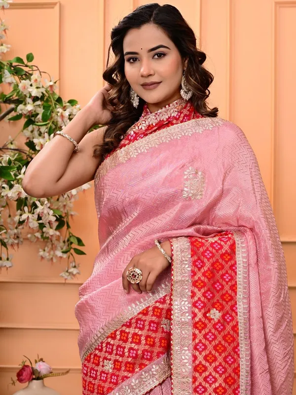 Golden_Jacquard_Tissue_Saree_With_Banarasi_Border_Gota_Patti_Work_Premium_Wedding_Festive_Weargolden_Jacquard_Tissue_Saree_With_Banarasi_Border_Gota_Patti_Work_Premium_Wedding_Festive_Wear_Pink