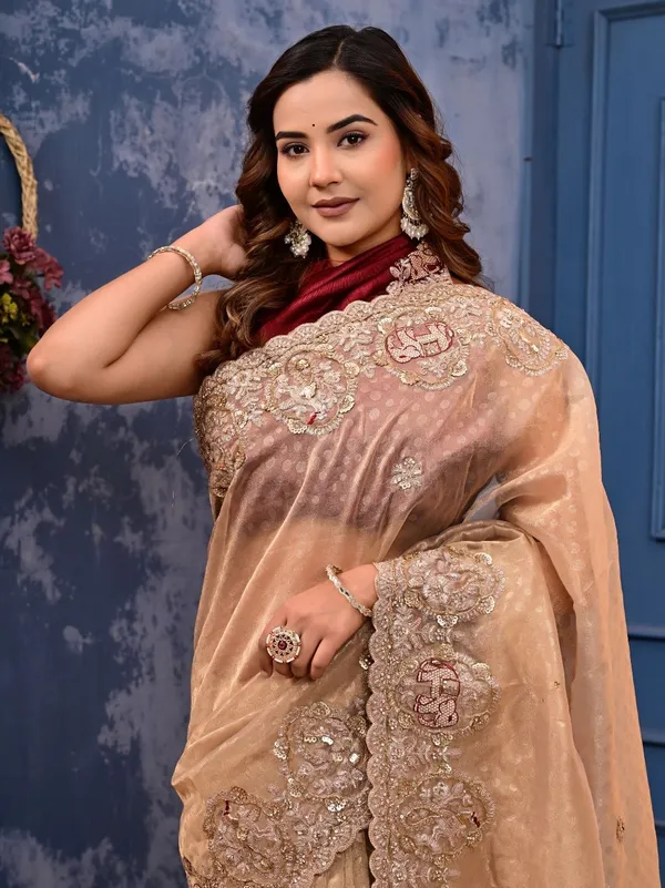 Kanjipuram_Silk_Saree_With_Marodi_Kardana_Sequence_Work_Grand_Wedding_Festive_Wear_Maroon