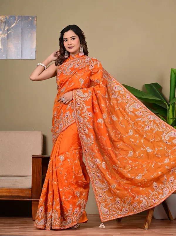 Royal_H_O_Silk_Saree_With_Pittan_Zari_Handwork_Heavy_Designer_Wedding_Festive_Wear_Orange