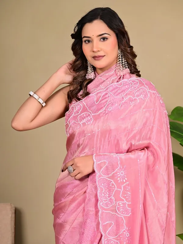 Elegant_Pink_Cosmos_Fancy_Saree_With_Parle_Work_Border_Lightweight_Festive_Party_Wear_Saree_Pink