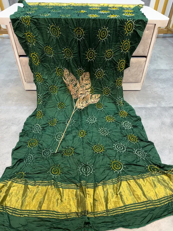 Modal_Gaji_Bandhani_Dupatta_Soft_Lightweight_Festive_Ethnic_Dupatta_Green