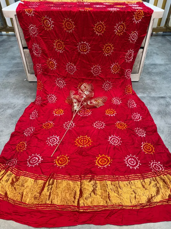 Modal_Gaji_Bandhani_Dupatta_Soft_Lightweight_Festive_Ethnic_Dupatta_Red