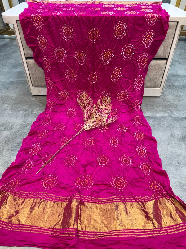 Modal_Gaji_Bandhani_Dupatta_Soft_Lightweight_Festive_Ethnic_Dupatta_Rani_Shade