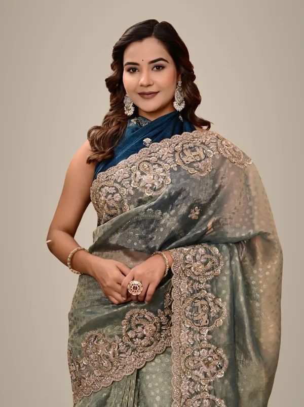 Kanjipuram_Silk_Saree_With_Marodi_Kardana_Sequence_Work_Grand_Wedding_Festive_Wear_Green