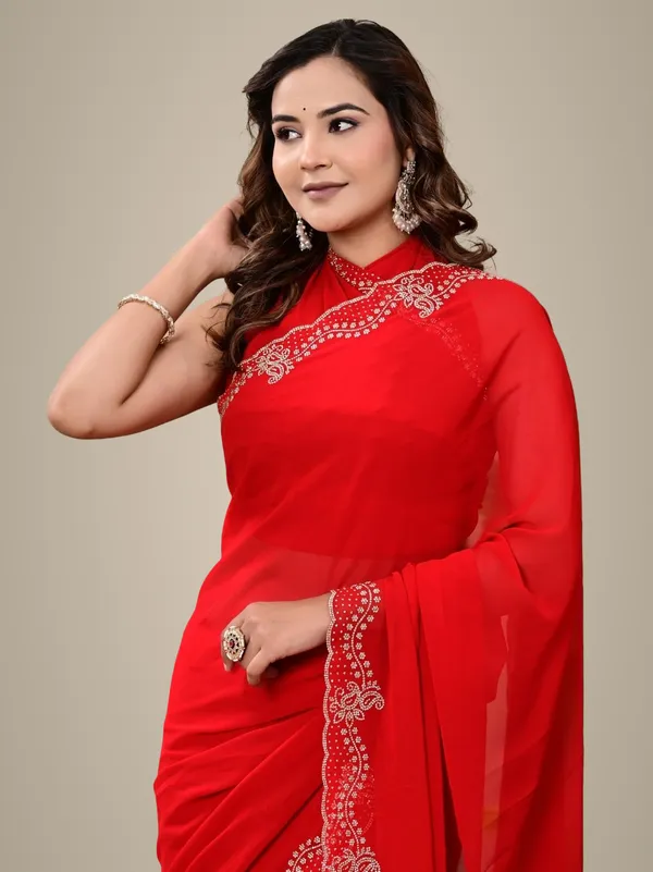 Elegant_Red_Georgette_Saree_With_Premium_Siroski_Work_Party_Wedding_Wear_Red