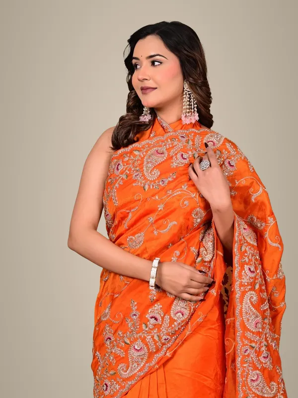 Royal_H_O_Silk_Saree_With_Pittan_Zari_Handwork_Heavy_Designer_Wedding_Festive_Wear_Orange