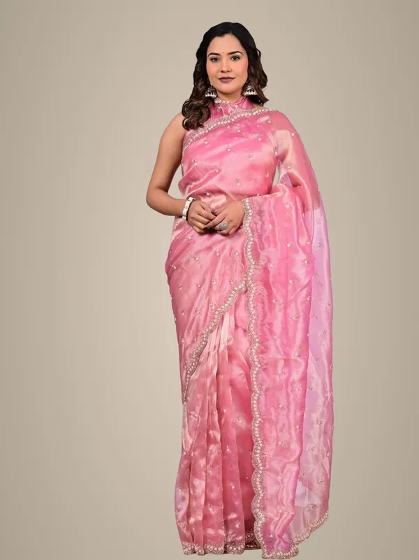 Designer_Jiraff_Saree_With_Kardana_Parle_Sequin_Cutwork_Elegant_Wedding_Festive_Wear_Pink