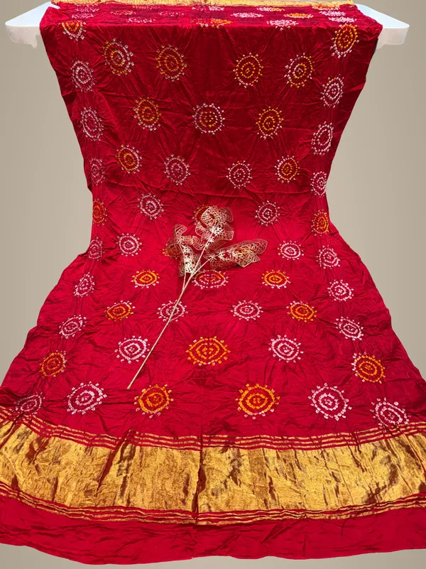 Modal_Gaji_Bandhani_Dupatta_Soft_Lightweight_Festive_Ethnic_Dupatta_Red