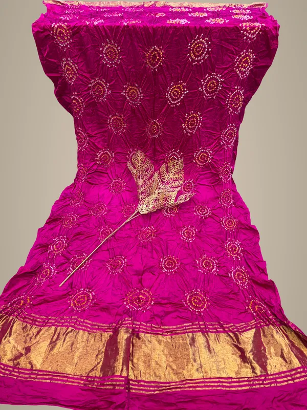 Modal_Gaji_Bandhani_Dupatta_Soft_Lightweight_Festive_Ethnic_Dupatta_Rani_Shade