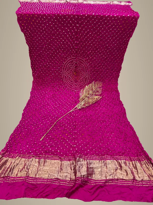 Modal_Gaji_Bandhani_Dupatta_With_Center_Mandala_Design_Soft_Festive_Wear_Dupatta_Rani_Shade