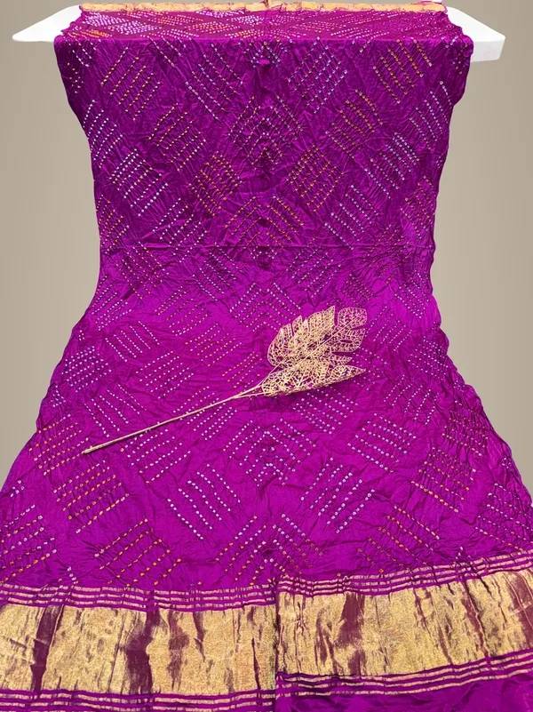 Modal_Gaji_Bandhani_Dupatta_With_Dotted_Pattern_Soft_Ethnic_Wear_Dupatta_Purple