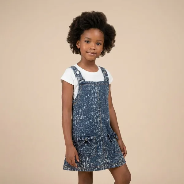 Blue_Denim_Blend_Premium_Co-Ord_Set_(Top_And_Dungaree)_For_Girls