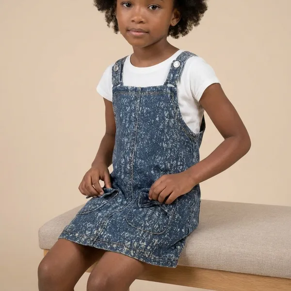 Blue_Denim_Blend_Premium_Co-Ord_Set_(Top_And_Dungaree)_For_Girls