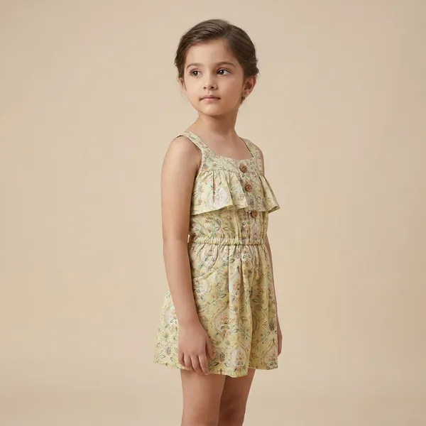 Lemon_Yellow_Cotton_Blend_Premium_Jumpsuit_For_Girls