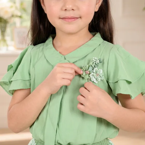 Green_Cotton_Blend_Premium_Co-Ord_Set_(Top_And_Skirt)_For_Girls