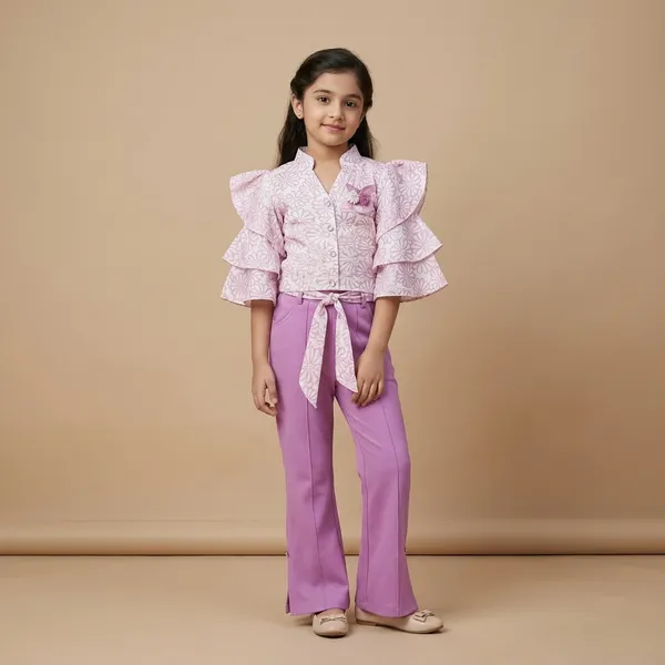 Purple_Rayon_Blend_Premium_Co-Ord_Set_(Top_And_Palazzo)_For_Girls