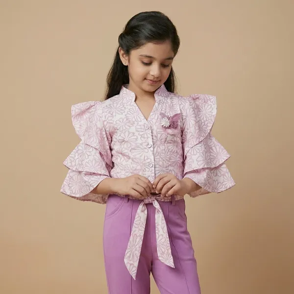 Purple_Rayon_Blend_Premium_Co-Ord_Set_(Top_And_Palazzo)_For_Girls