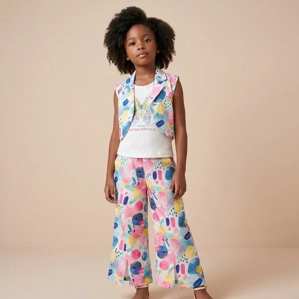 Multicolor_Rayon_Blend_Premium_3-Piece_Set_(Top_With_Palazzo_And_Jacket)_For_Girls