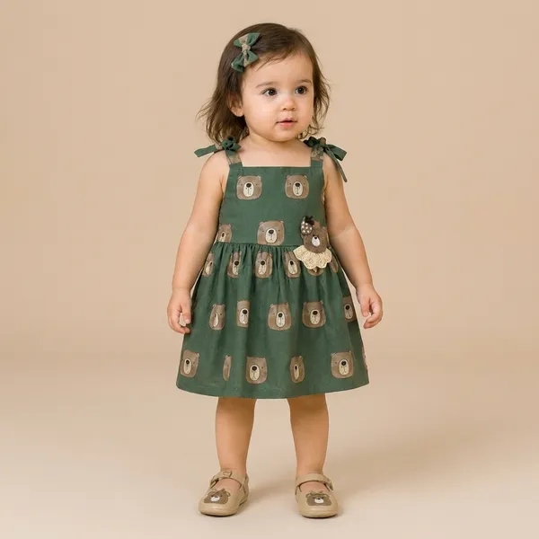 Green_Pure_Cotton_Premium_Frock_Dress_For_Girls