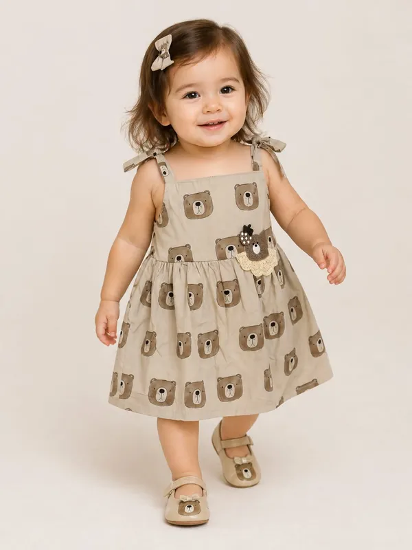Light_Grey_Pure_Cotton_Premium_Frock_Dress_For_Girls