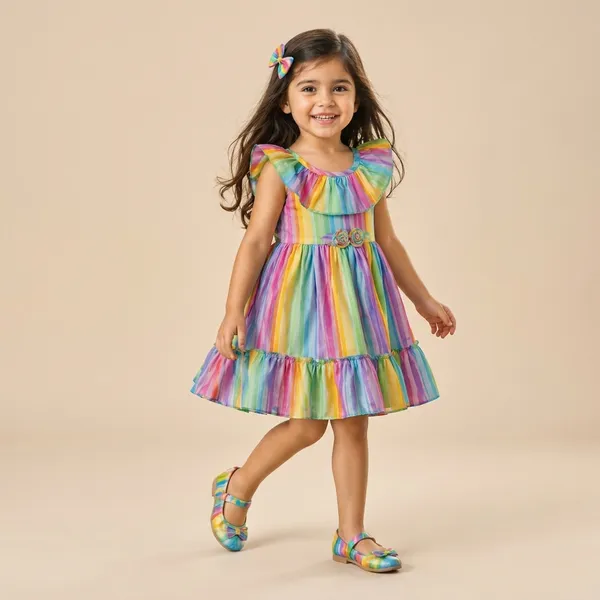 Multicolor_Pure_Cotton_Premium_Frock_Dress_For_Girls