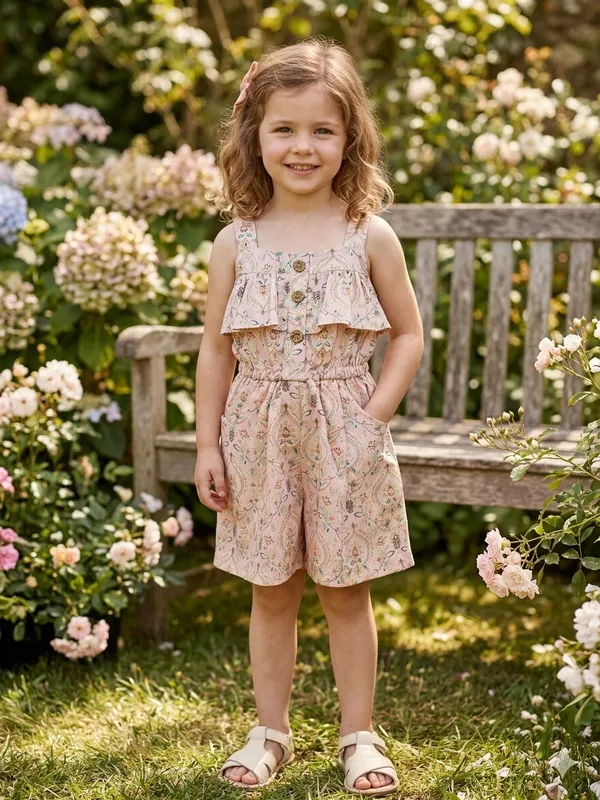 Peach_Cotton_Blend_Premium_Jumpsuit_For_Girls