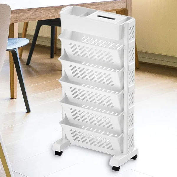 5-Layer_Slim_Rolling_Storage_Organizer_Cart_with_Wheels_-_White