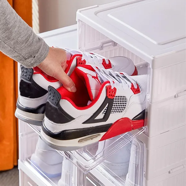 4-Tier_Foldable_Clear_Plastic_Shoe_Storage_Box_with_Transparent_Drawers