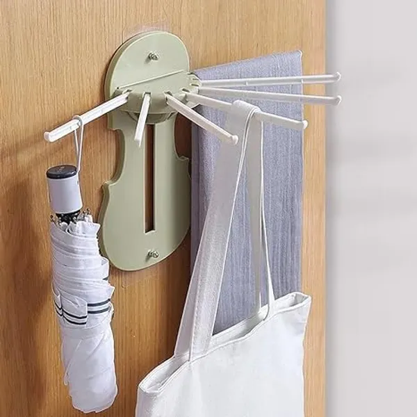 Wall-Mounted_Rotating_Multi-Arm_Organizer_Rack_with_Decorative_Guitar_Design