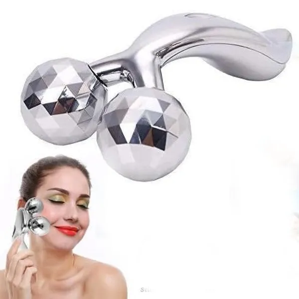 3D_Diamond_Face_&_Body_Roller_Massager_-_Chrome_Finish